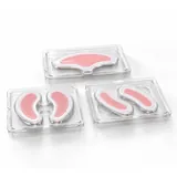 All five Cleanical Lab Salmon PDRN microneedle patches in transparent trays: one forehead patch, two under-eye and two nasolabial patches.